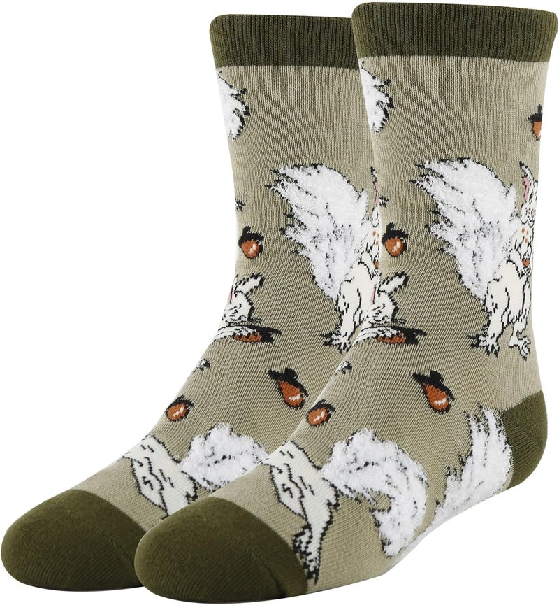 ooohyeah Kid's Novelty Cute Animals Crew Socks, Funny Crazy Silly Cool Casual Dress Socks for Boy and Girl, Size 1-5 - Image 1